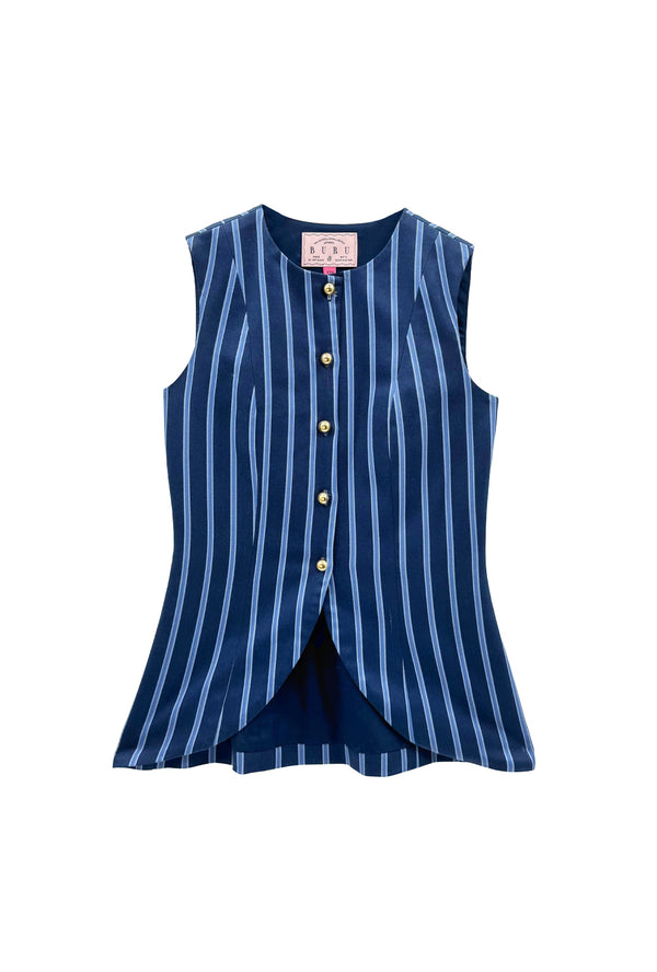 Annie Vest - Dewberry Stripe