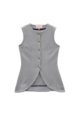 Annie Vest - Grey Ottoman Rib