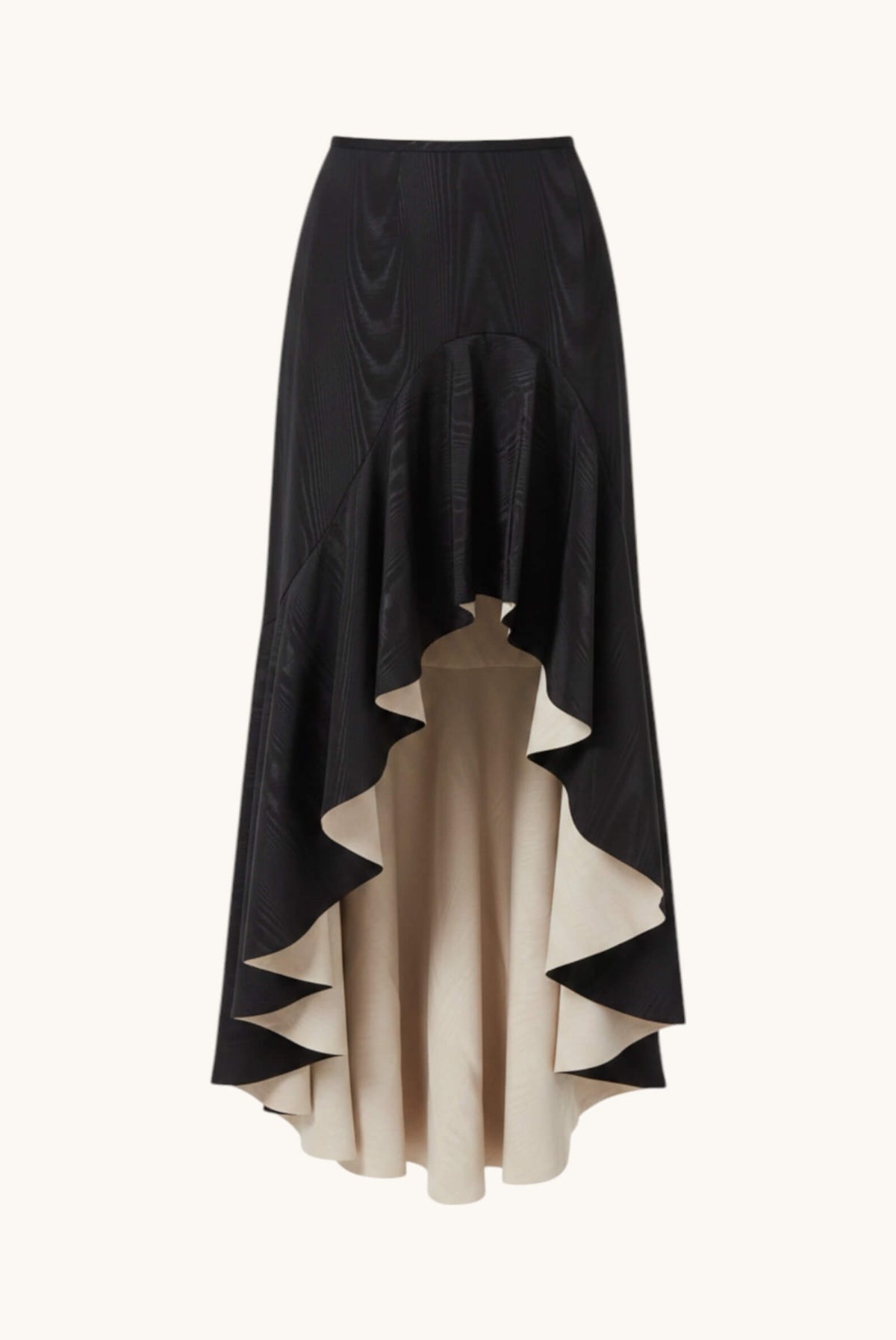 Asbury Skirt - Black and Ivory Moiré