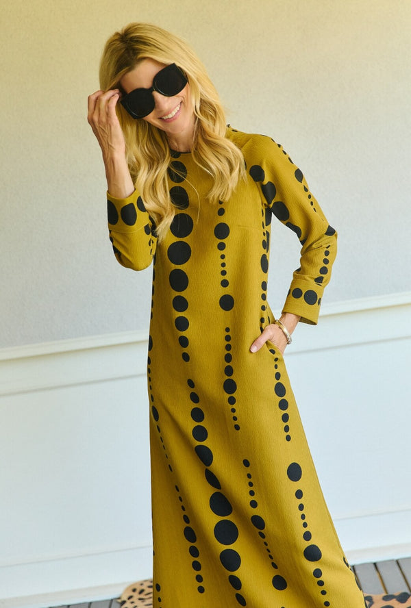 Astor Gown - Dijon Dots