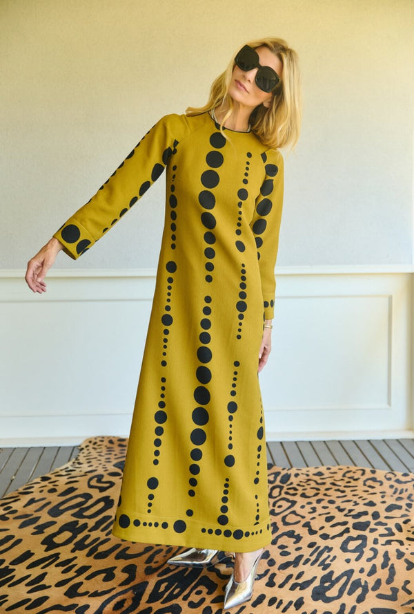 Astor Gown - Dijon Dots