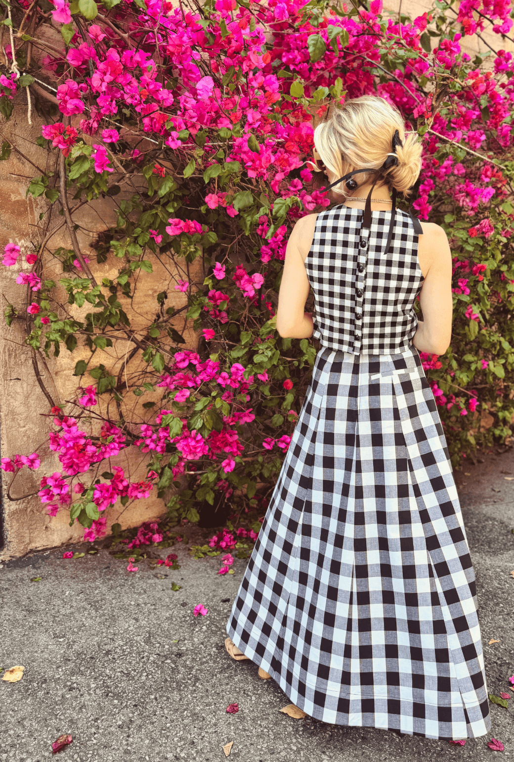 black white gingham dress Sunday outdoor weddings Black & White Gingham Swing