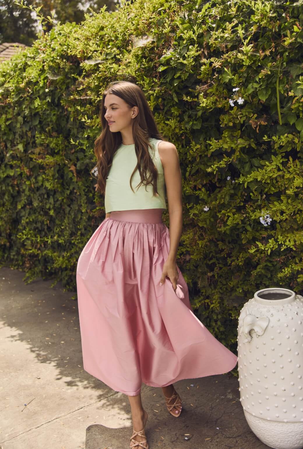 Audrey Top - Mint Taffeta
