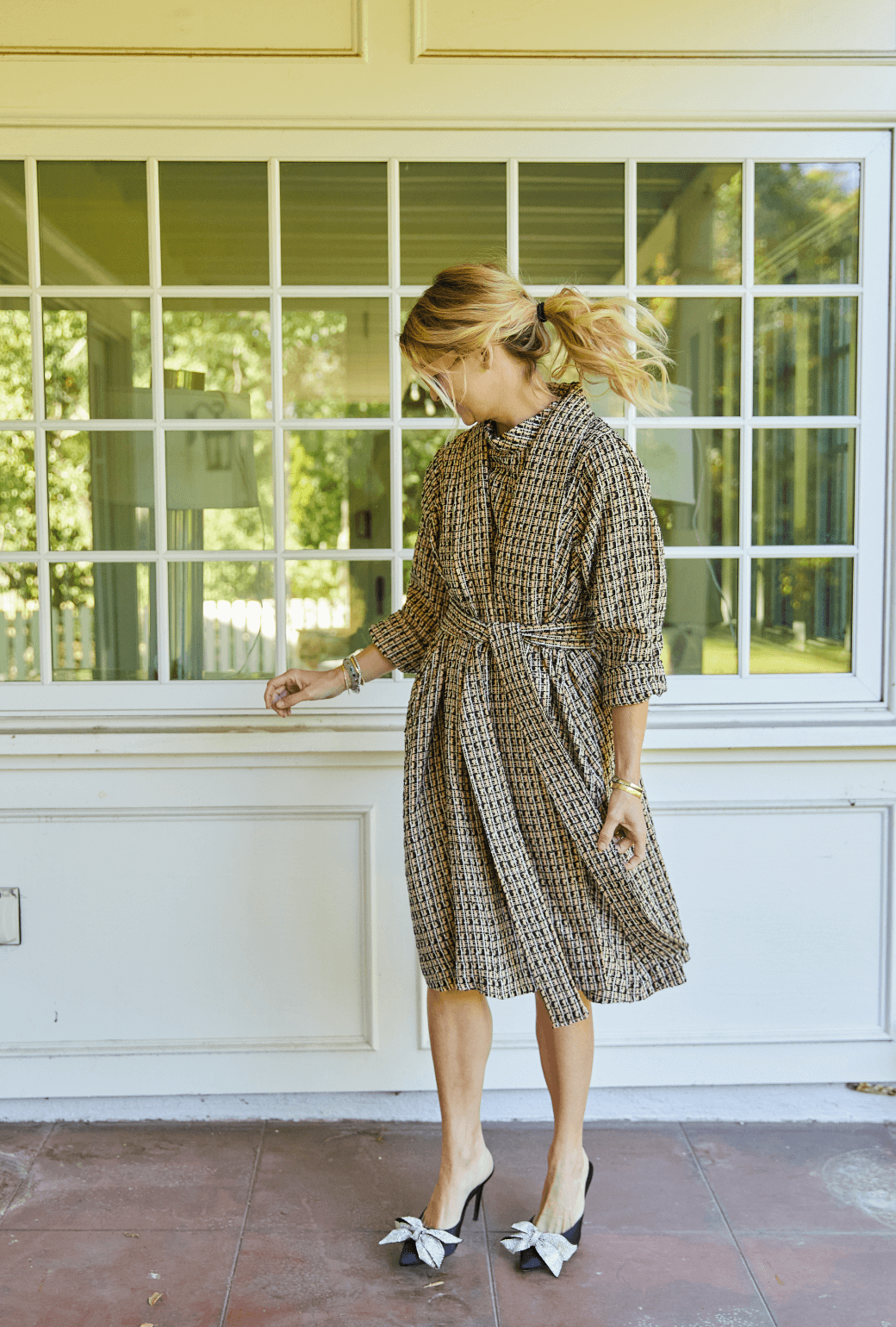 SAMPLE BF Swing Coat - Blush Tweed