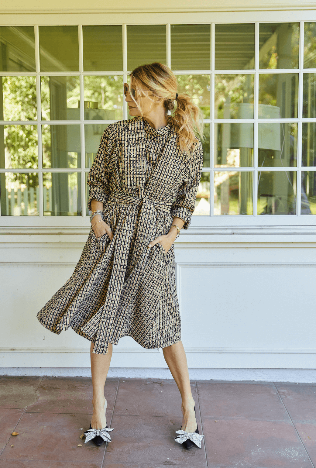 SAMPLE BF Swing Coat - Blush Tweed