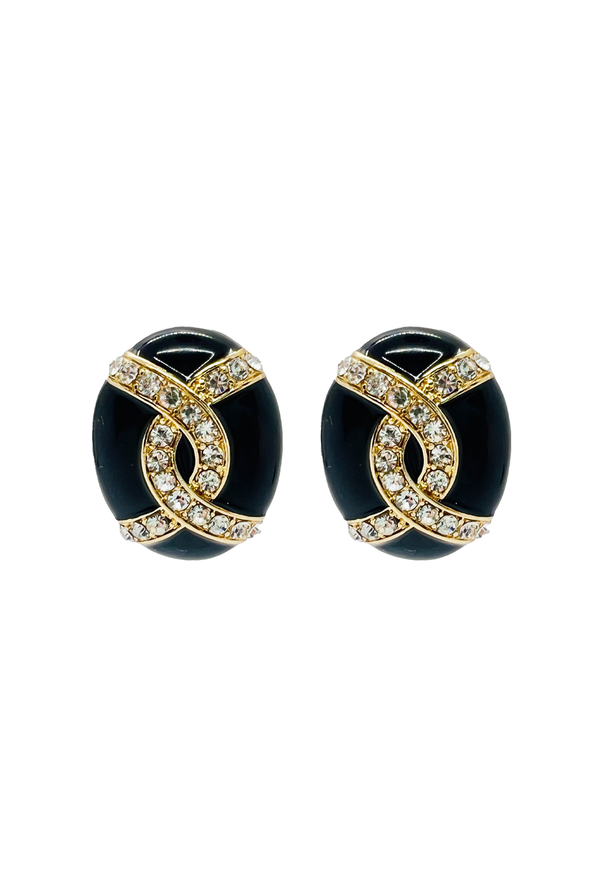 BURU x Mary Orton Embellished Earrings - Black