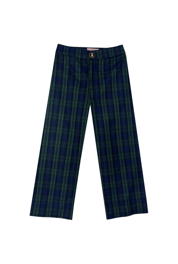 BURU x Mary Orton Flat Front Trousers - Blackwatch