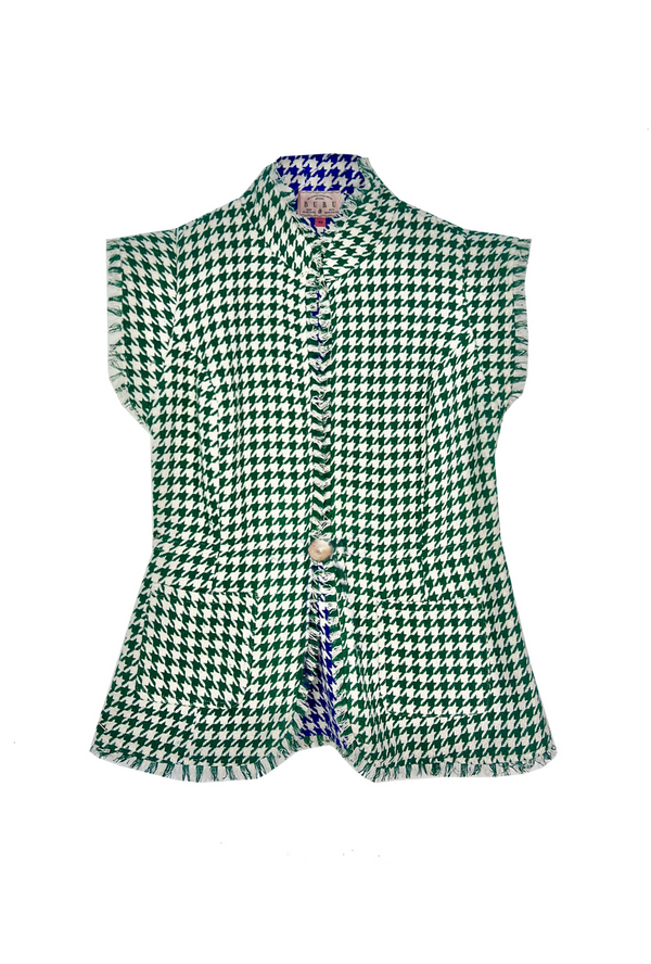 BURU x Mary Orton Reversible Vest - Houndstooth