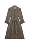 BURU x Val - Belted Swing Coat - Taupe & Black Knit