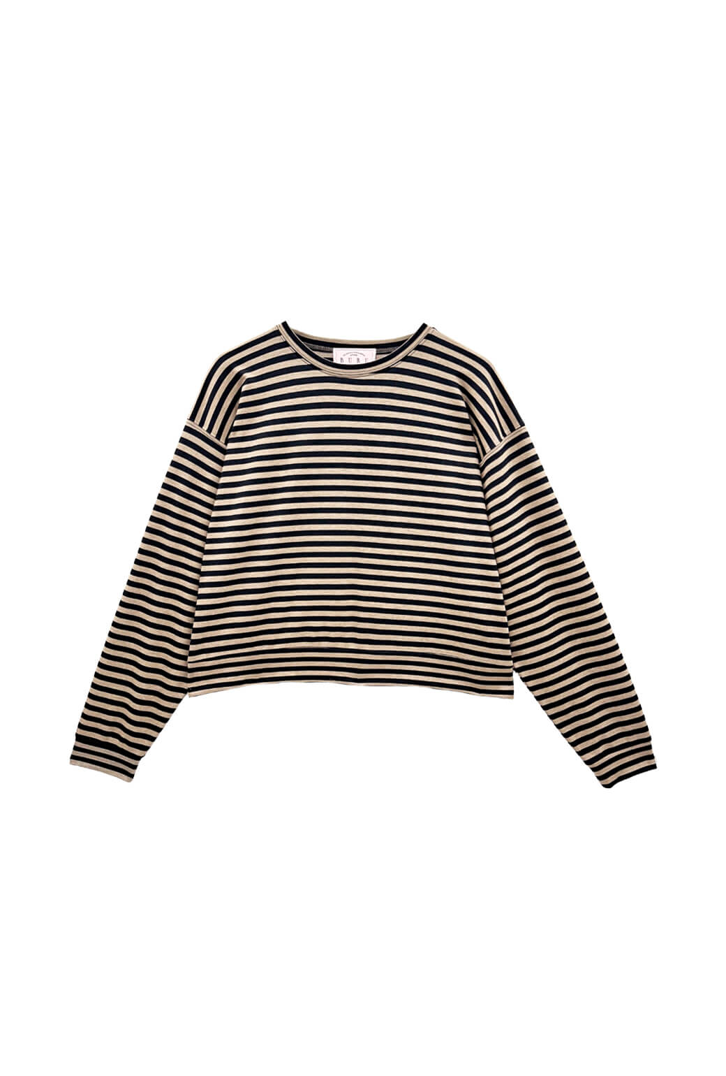 BURU x Val Everyday Pullover - Taupe & Black Knit