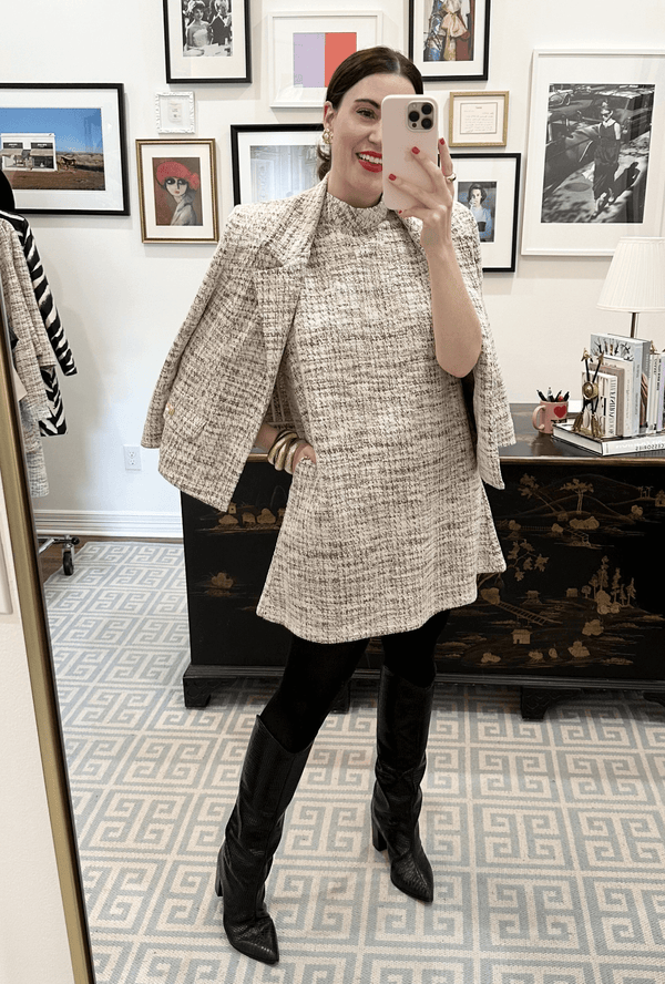 Mod Dress - Ivory Tweed
