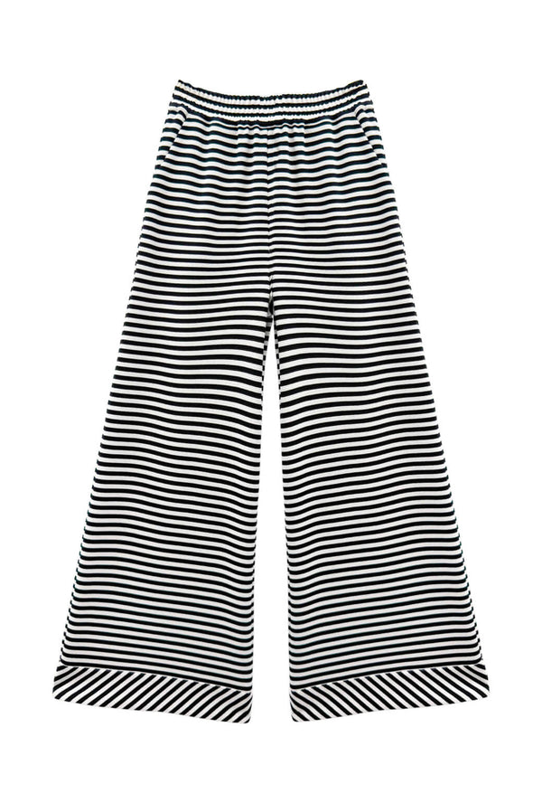 BURU x Val Wide Leg Knit Trouser - Stripe Knit