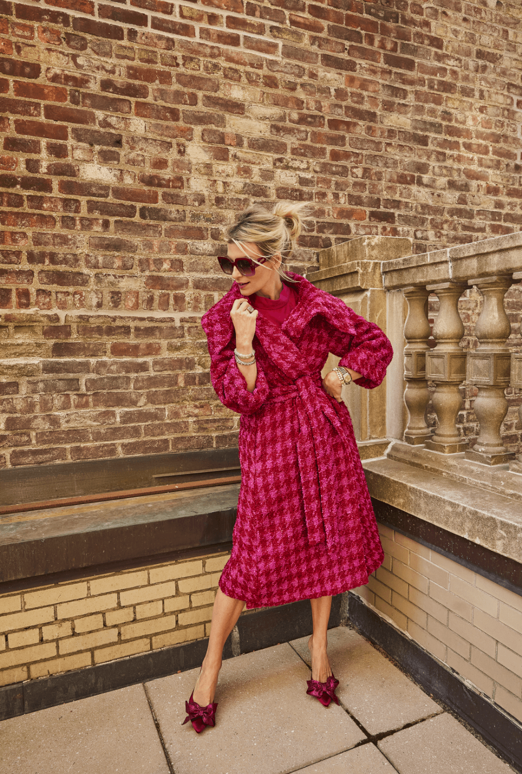 red dress pink coat Today's Everyday Fashion: The Pink Coat J's Everyday Fashion