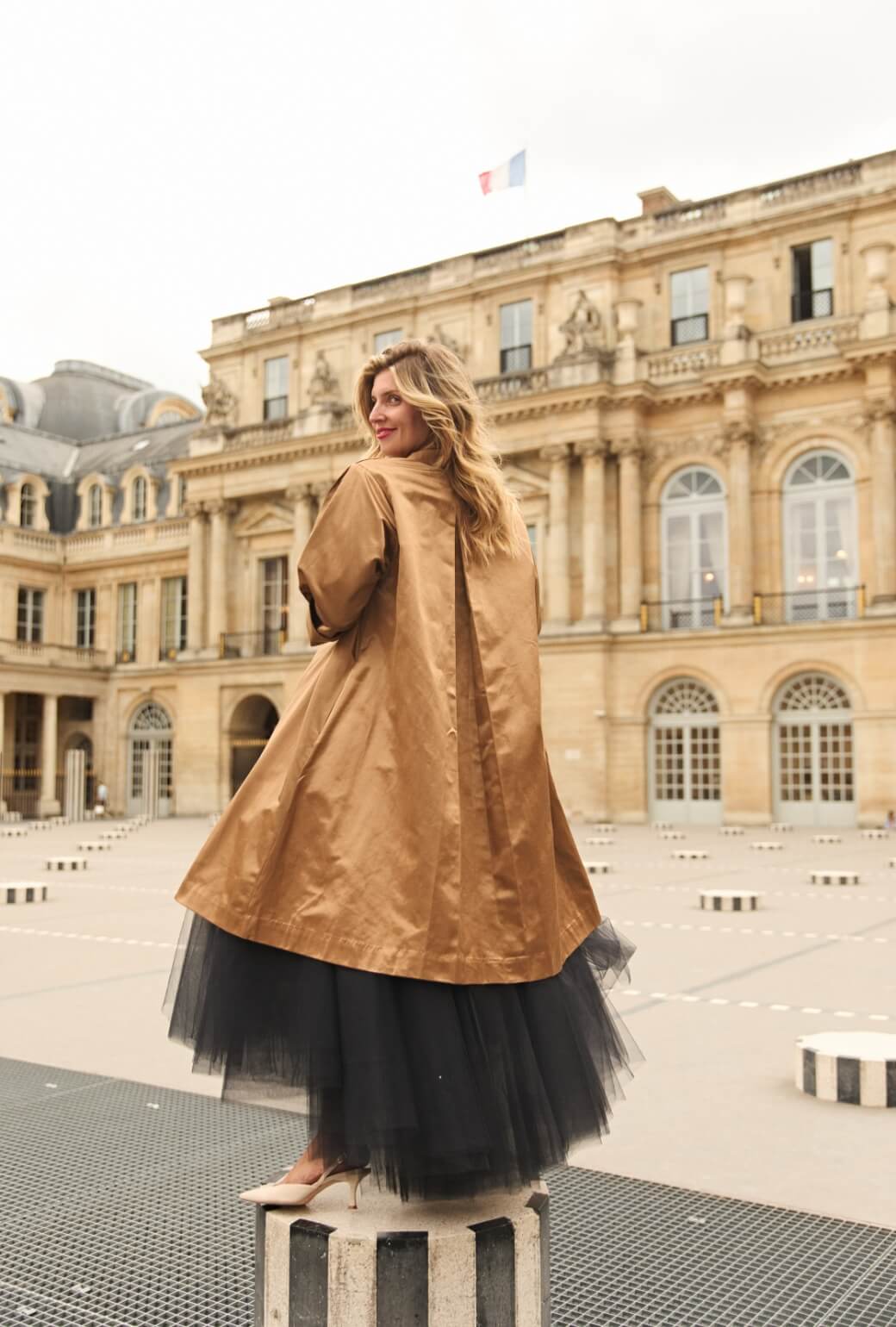 Buru x Anna Kloots Belted Swing Coat - Bronze