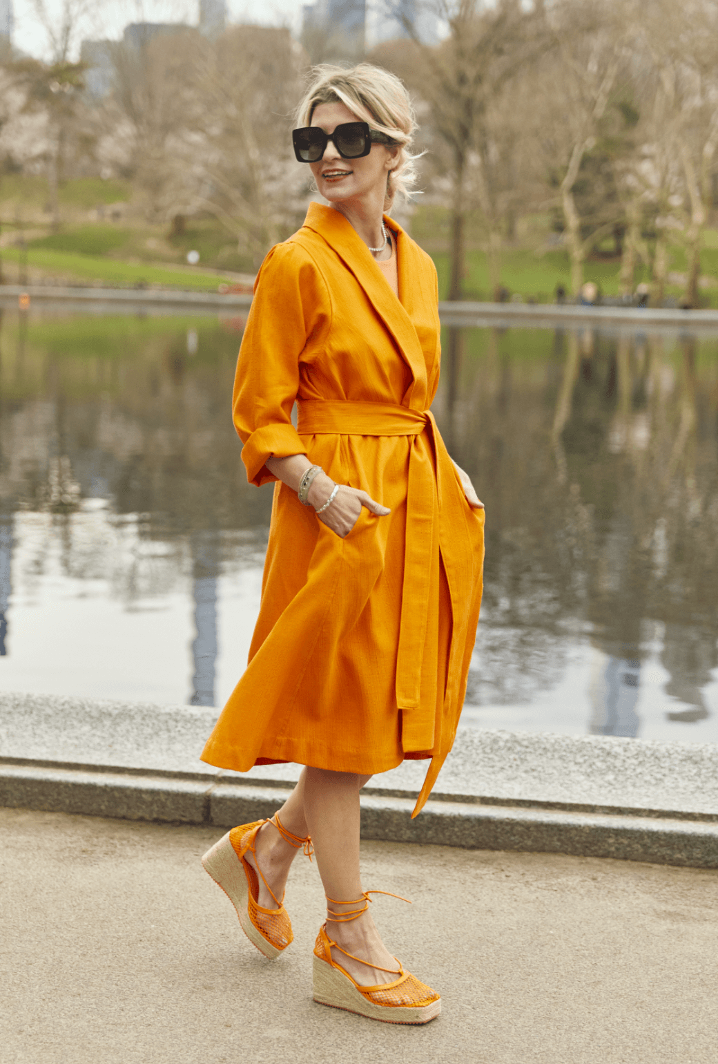Belted Swing Coat - Pimento