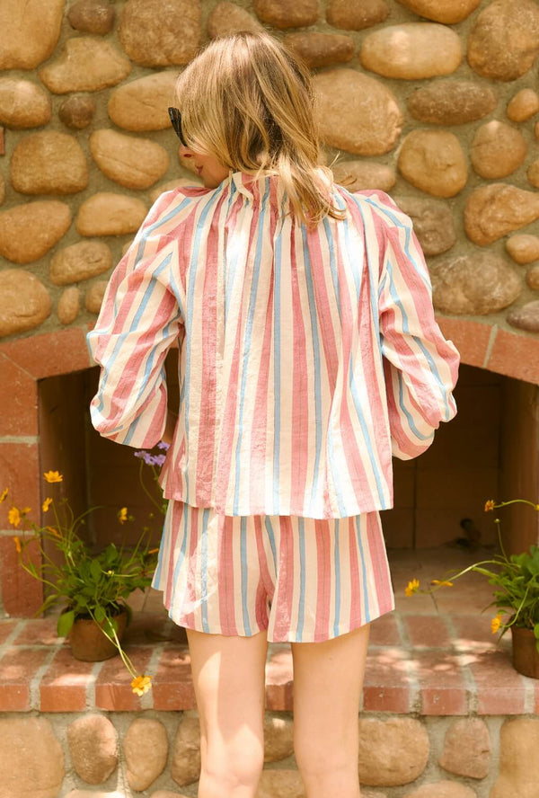 Bettie Ann Blouse - RWB Stripe