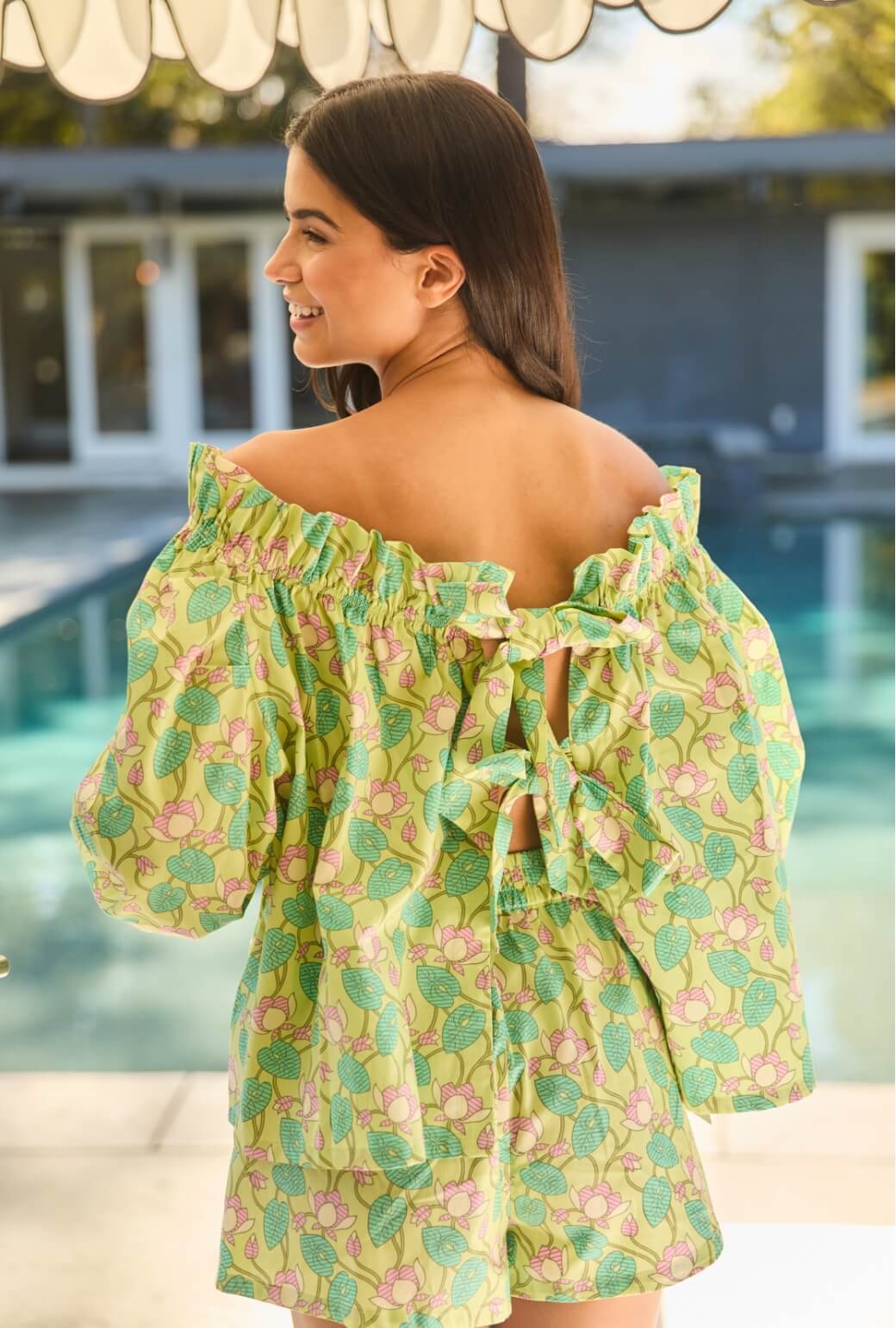 Bettie Ann Blouse -  Lotus Flower