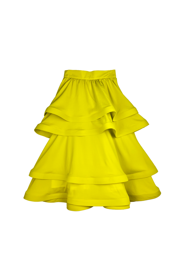Big 10 Teagan Party Skirt - Chartreuse 2.0