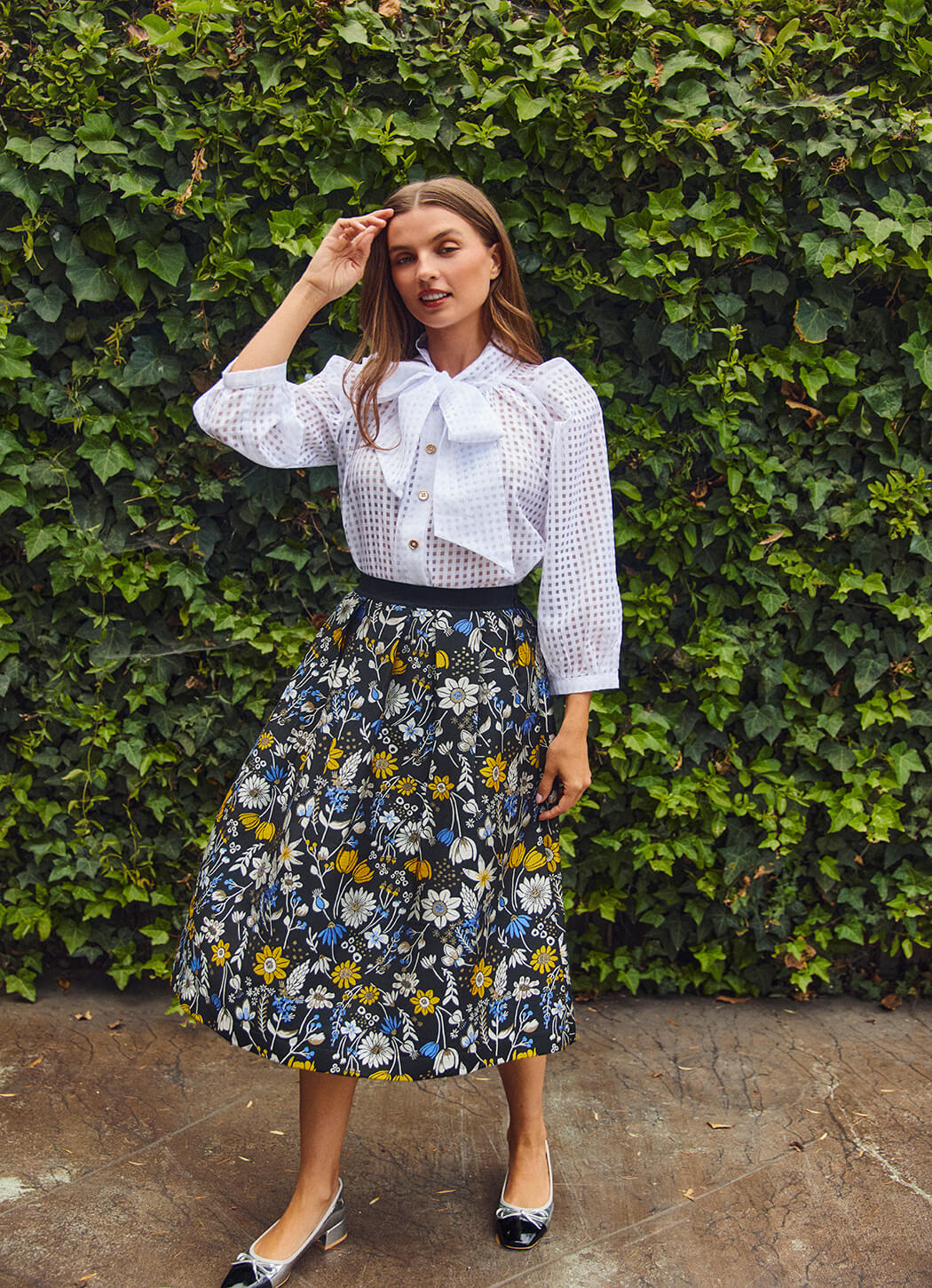 The Reed Skirt - Bouquet Brocade