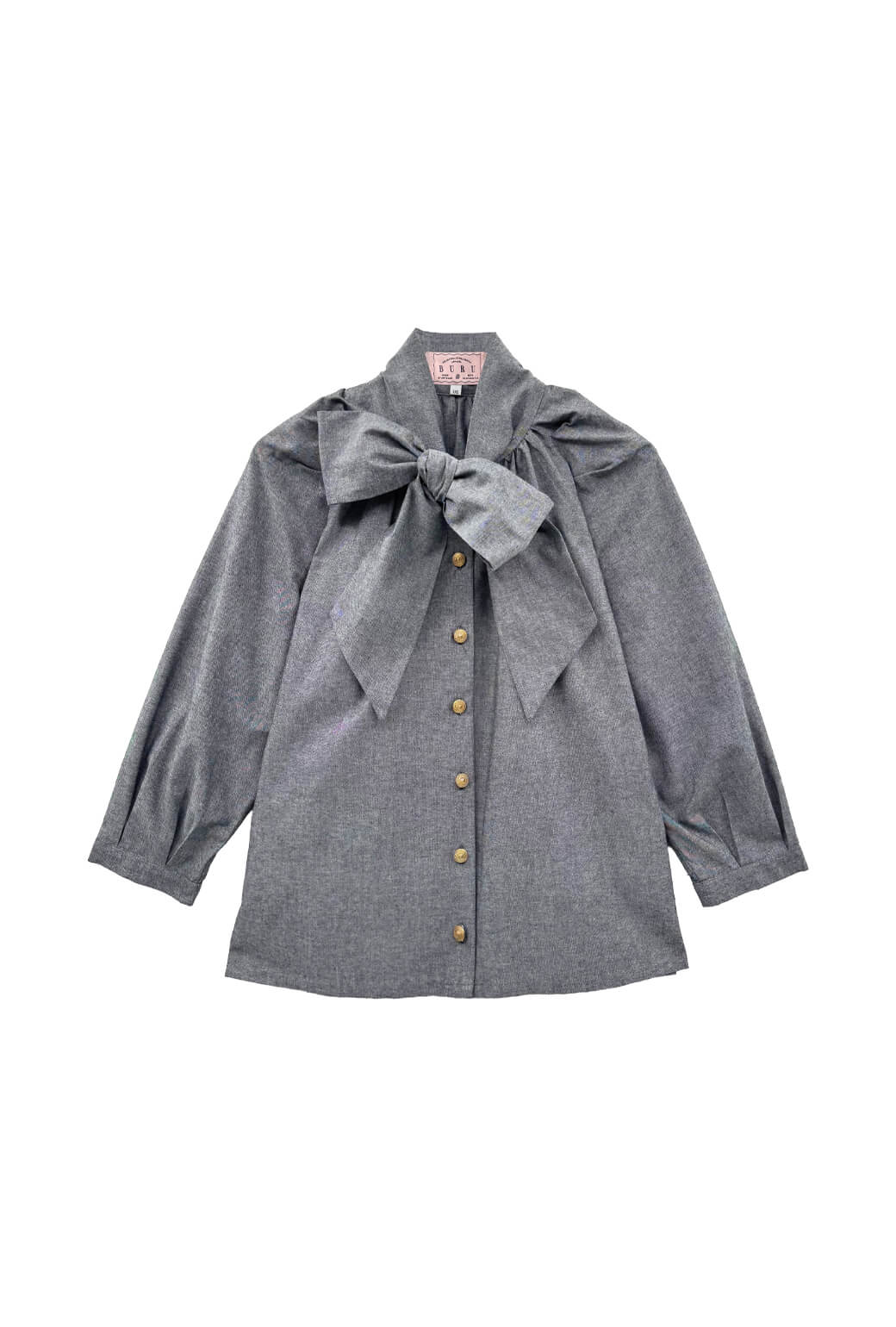 Big Bow Blouse - Black Oxford