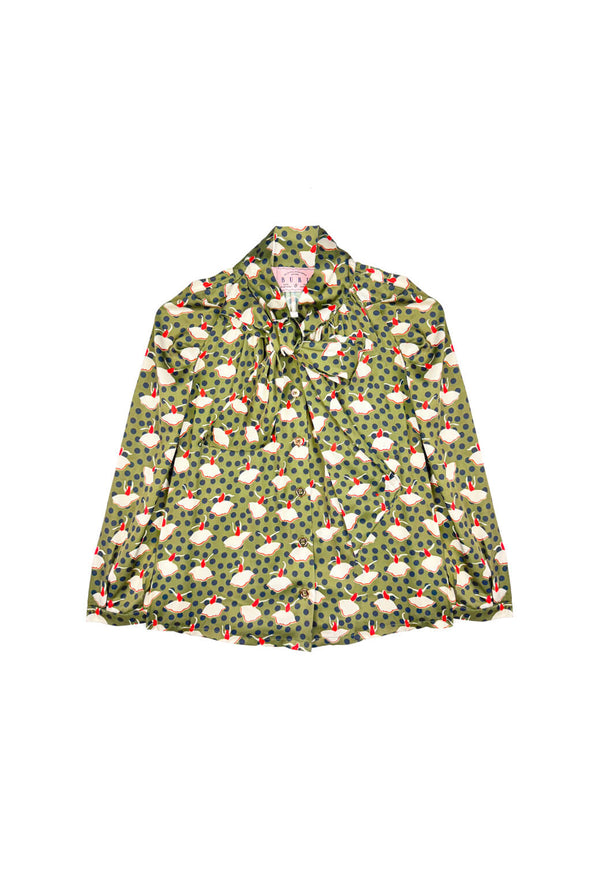 Big Bow Blouse -Dancing Ladies