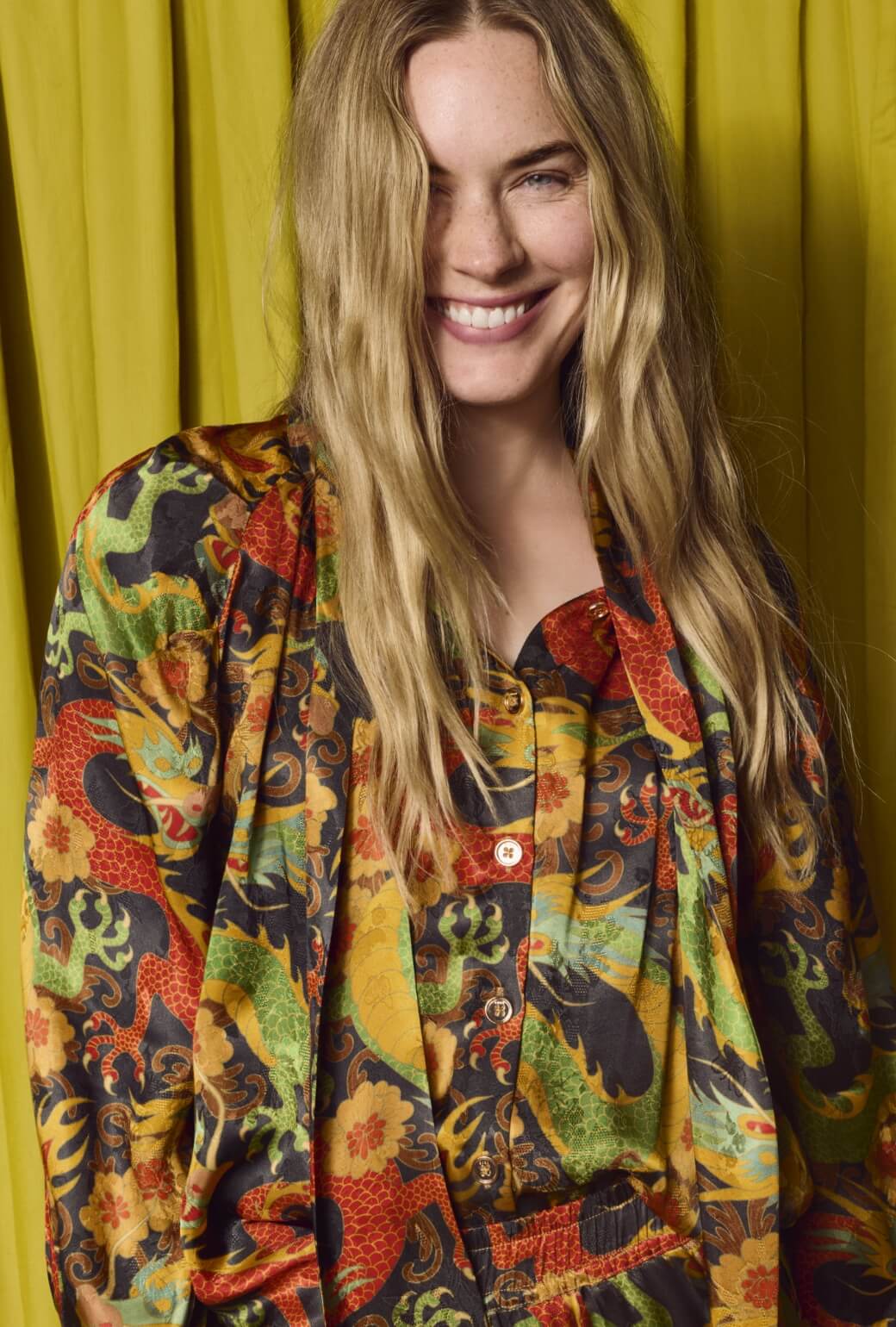 Big Bow Blouse - Imperial Dragon