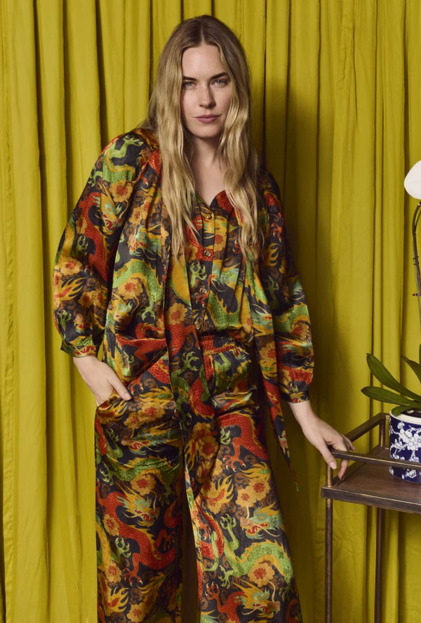Big Bow Blouse - Imperial Dragon