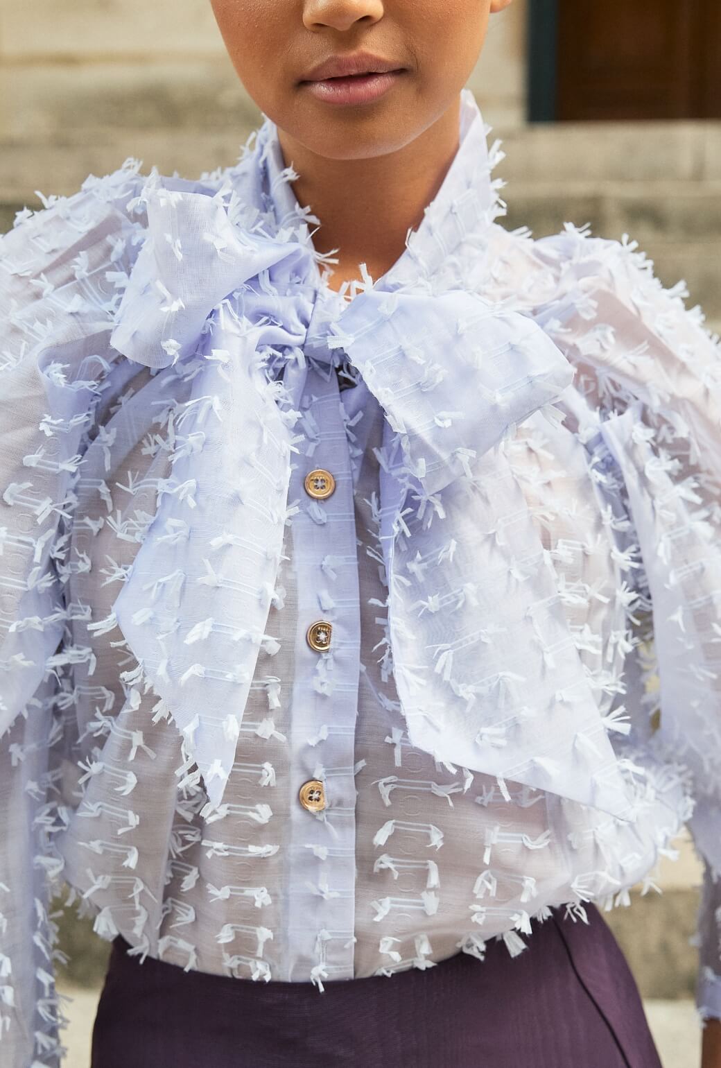 Big Bow Blouse - Lilac Bows