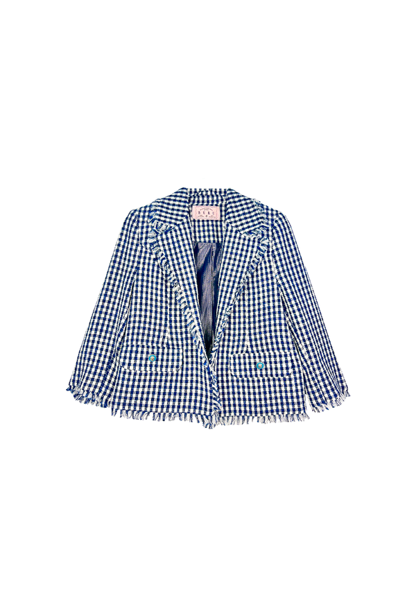 Black Friday Boxy Blazer - Blue Tweed