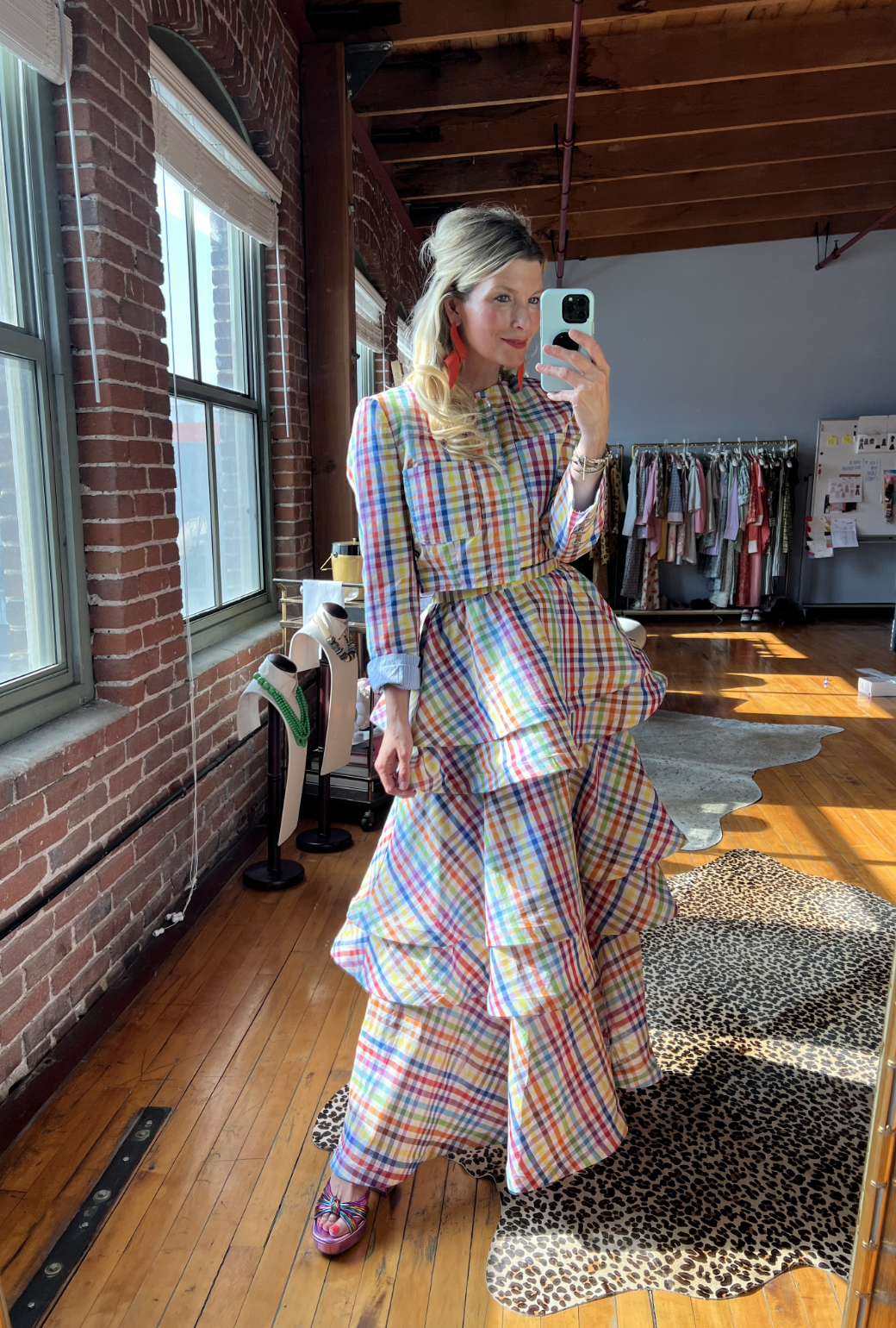 Bolero Blazer Rainbow Gingham