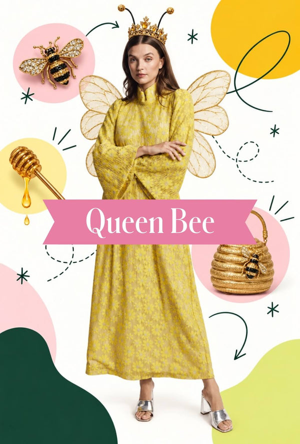 Bell Sleeve Maxi Mod Dress - Yellow Lace