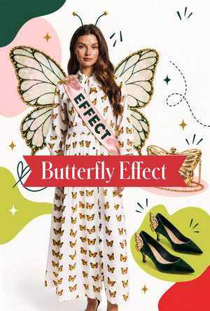 9 to 5 Shirtdress MAXI - Butterflies