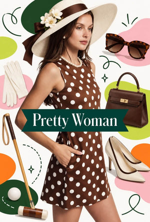 Jackie Dress - Brown Polka Dot