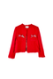 Bow Blazer - Red Tweed