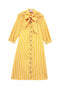 Bow Housecoat - Marigold Stripe