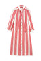 Buru x Val Bow Housecoat - Red & White Stripe
