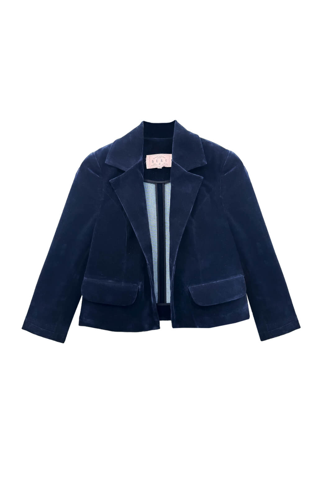 Boxy Blazer - Navy Velvet