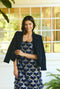 Boxy Blazer - Navy Velvet
