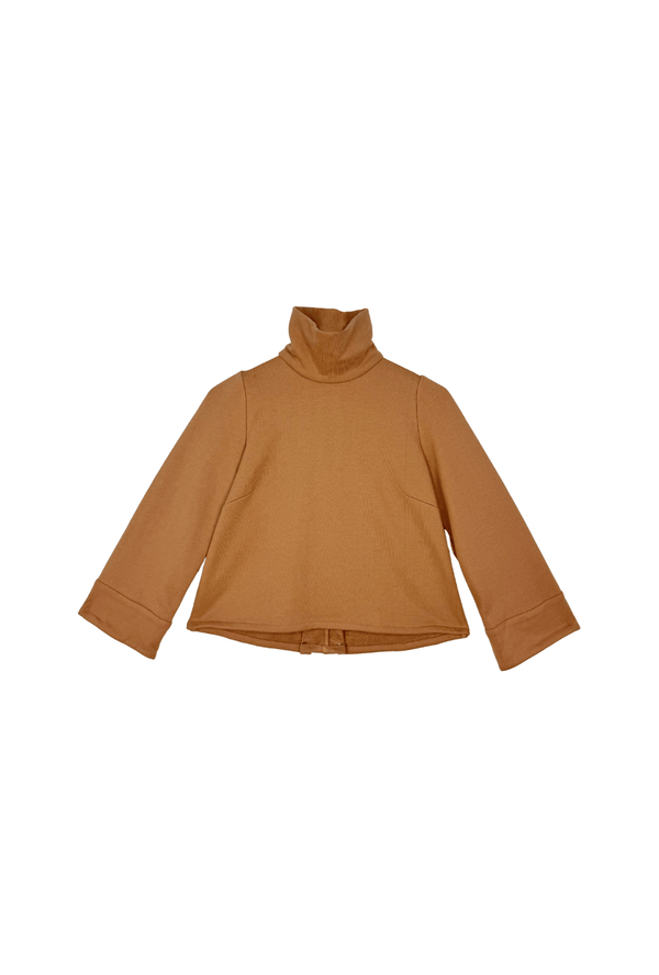 SAMPLE Boxy Turtleneck - Caramel Knit