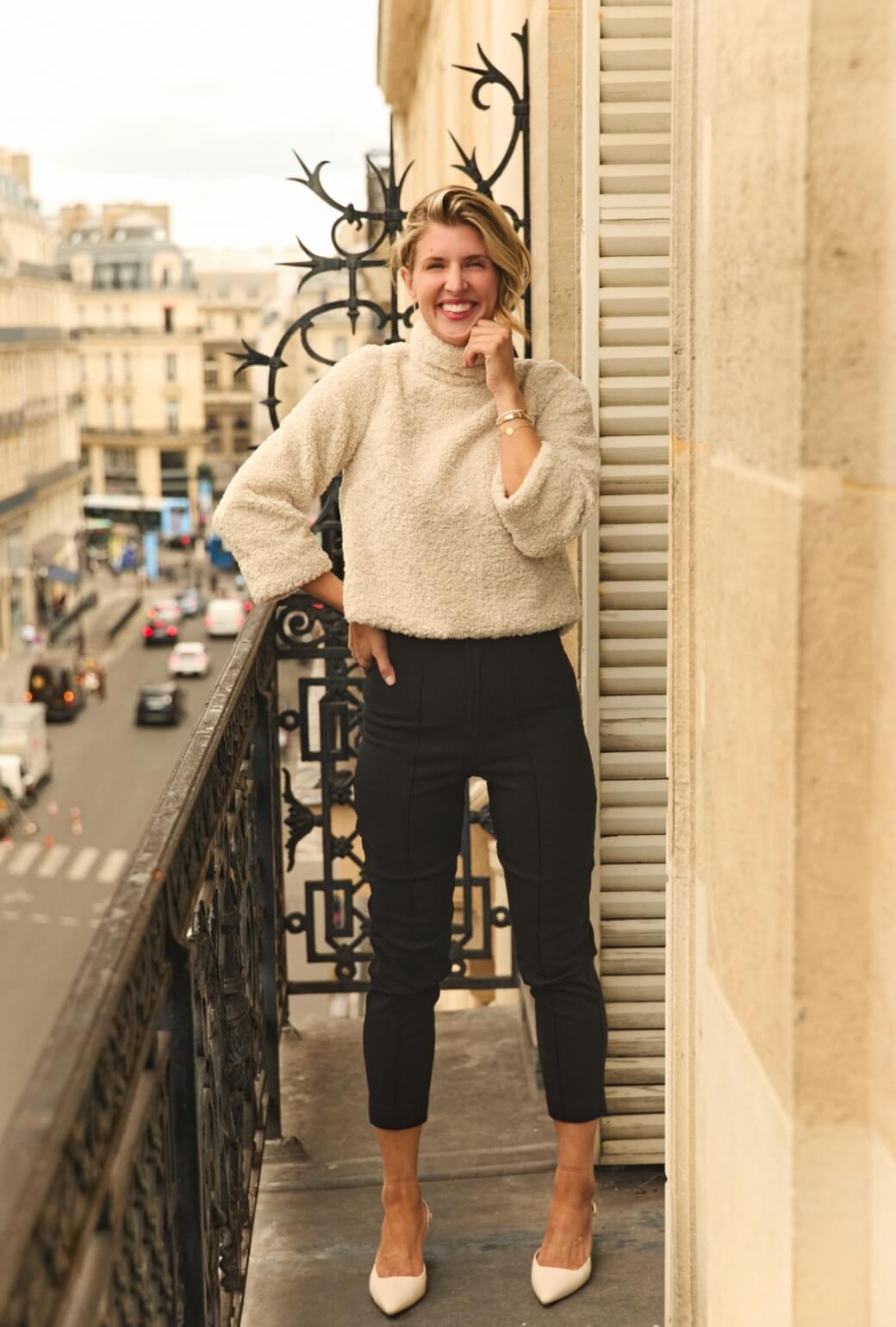 Buru x Anna Kloots Boxy Turtleneck - Ivory Fur