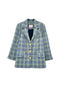 Boyfriend Blazer - Blue & Green Plaid