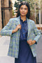 Boyfriend Blazer - Blue & Green Plaid