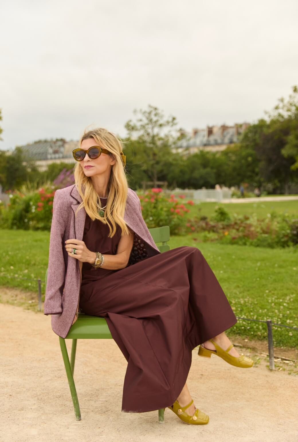 Boyfriend Blazer - Burgundy Herringbone