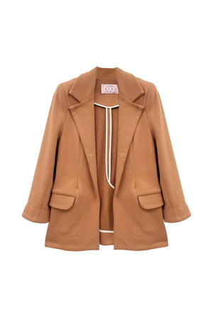 Boyfriend Blazer - Caramel Knit
