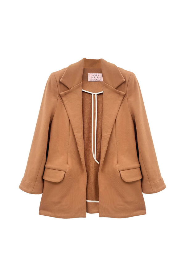 Boyfriend Blazer - Caramel Knit