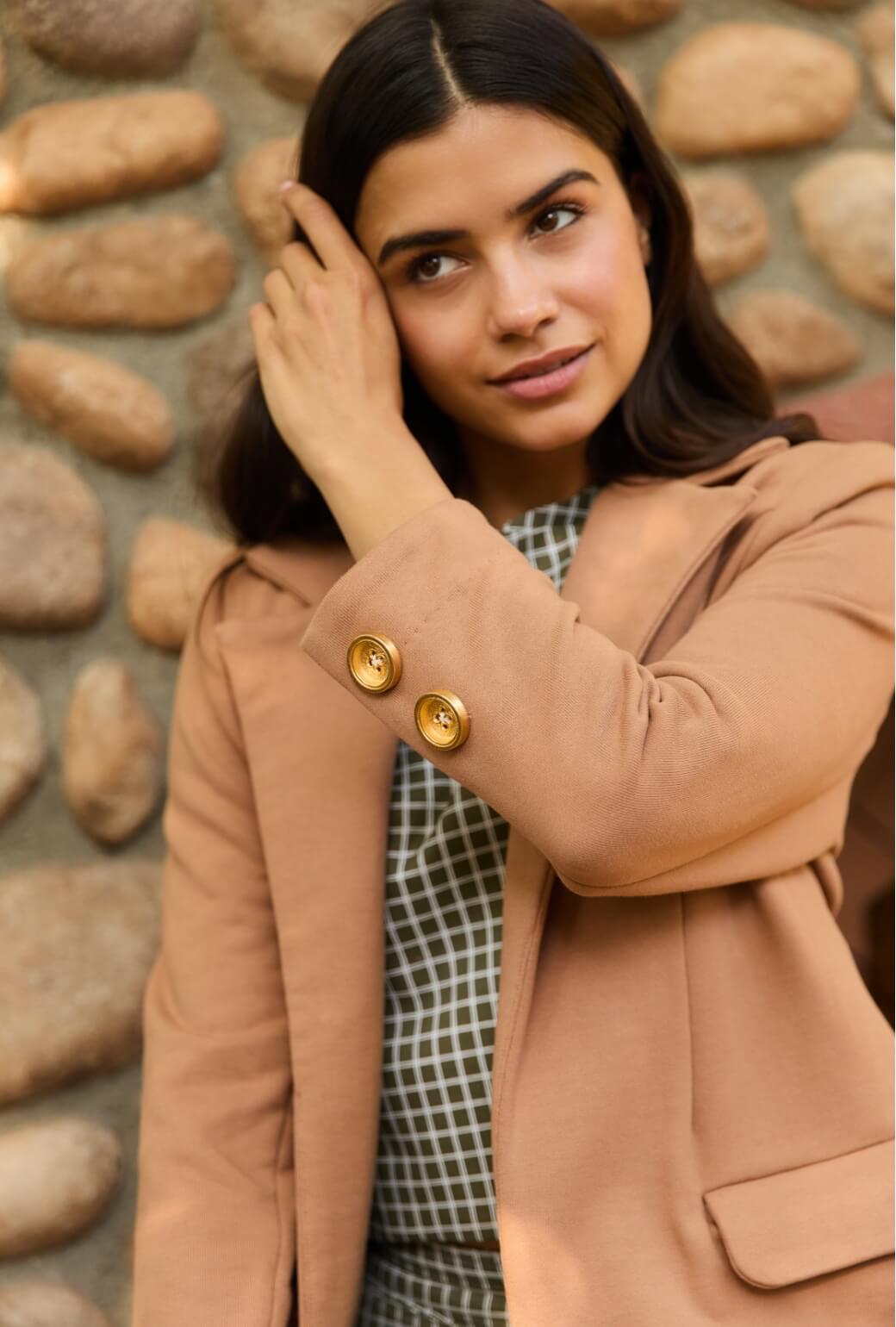 Boyfriend Blazer - Caramel Knit