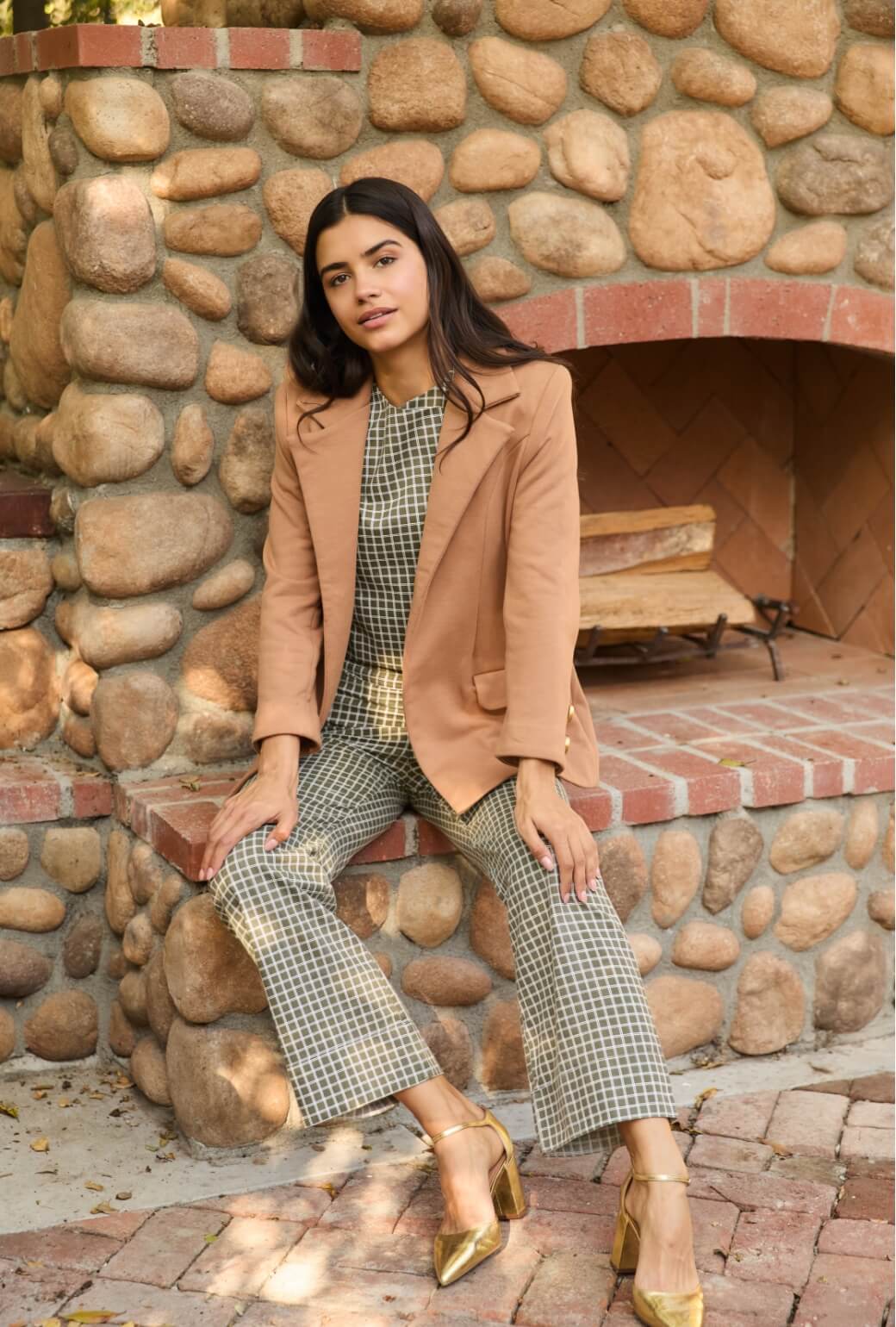 Boyfriend Blazer - Caramel Knit