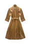 Buru x Anna Kloots Belted Swing Coat - Bronze