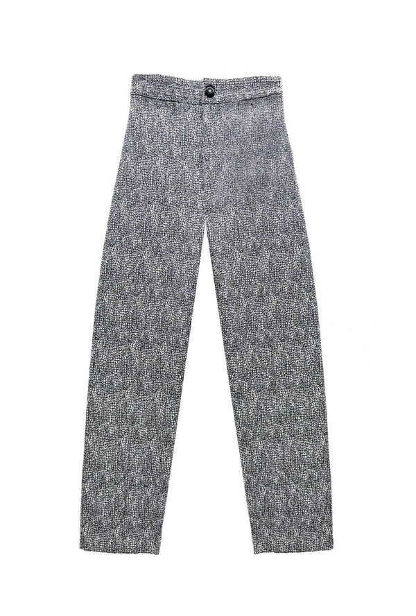 Buru x Anna Kloots Cropped Cigar Pant - Silver Shimmer