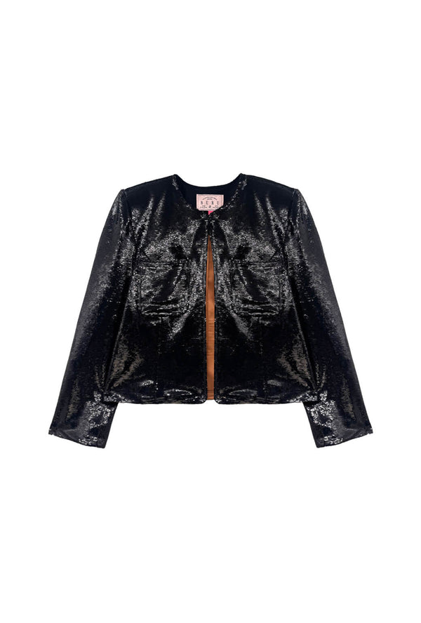 Buru x Anna Kloots Everyday Blazer - Black Liquid Sequin